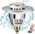Diboniur Bonde de Lavabo, Bouchon Baignoire Universel Pop-Up avec 2 Joints pour Baignoire, Cuisine, lavabo (Orifice de vidange 32-41 mm)
