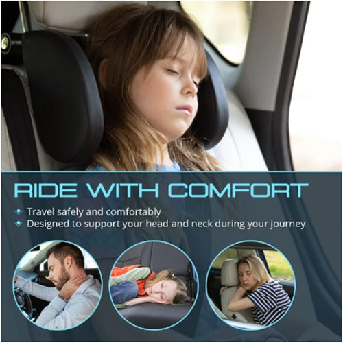 Kit supporto poggiatesta per auto – Cuscino da viaggio per poggiatesta del sedile auto, ideale per il riposo e il sonno durante gli spostamenti.
